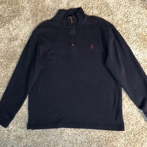 Polo Ralph Lauren Half Zip Sweater Sz L Navy